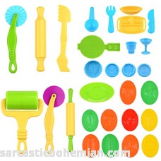 Kare & Kind Set of 29 pcs Smart Dough Tools Kit Silverware Food Molds Dough Tools Dough tools + Breakfast&Fun models B017X4U4IS